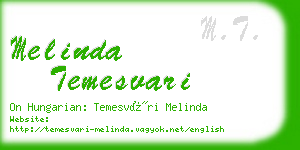 melinda temesvari business card